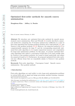 Optimized first-order methods for smooth convex minimization