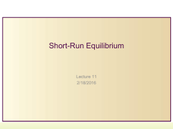 Short-Run Equilibrium