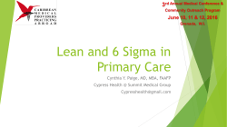 Lean and 6 Sigma in Primary Care