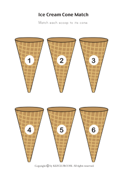 Ice Cream Cone Match Match each scoop to its cone.