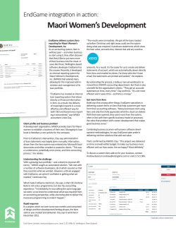 Maori Women`s Development