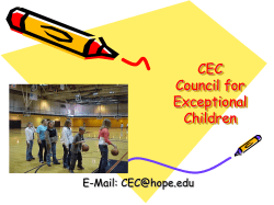 CEC Council for the Exceptional Child