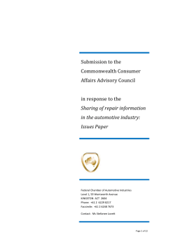 Consumer Impact - Federal Chamber of Automotive Industries