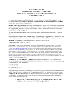 Path to FL Sweeps Official Rules State Employee 3.2.16