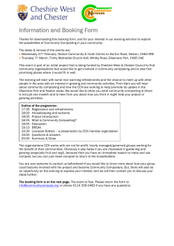 the booking form - The Community Composting Network