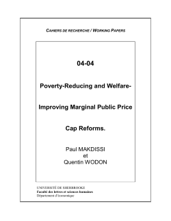 Poverty-Reducing and Welfare- Improving Marginal Public Price