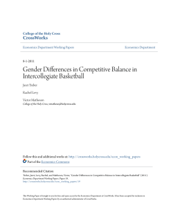 Gender Differences in Competitive Balance in