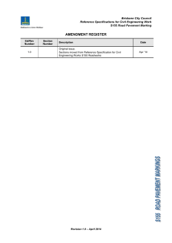 Amendment Register - Brisbane City Council