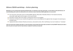 Action plans &ndash; guidance and discussion questions