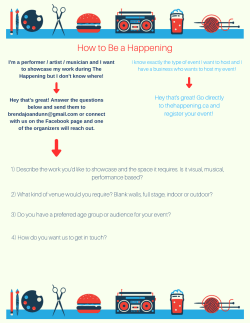 Copy of PLAN YOUR EVENT FOR THE HAPPENING 2017