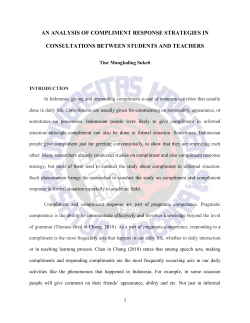 An Analysis of Compliment Response Strategies in Consultations