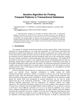 Iterative Algorithm for Finding Frequent Patterns in Transactional