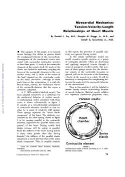 Myocardial Mechanics: Tension-Velocity