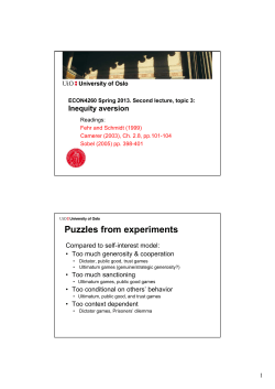 Puzzles from experiments