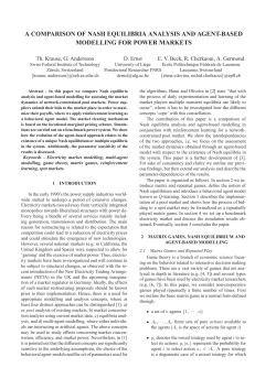 a comparison of nash equilibria analysis and agent