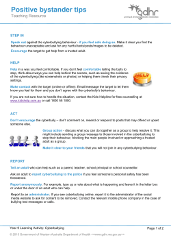 Positive bystander tips