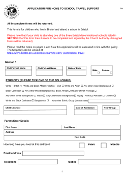 the application form - Bristol City Council