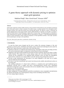 A game theory approach with dynamic pricing to optimize smart grid
