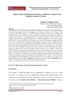 Majority Rule and Minority Protection: A