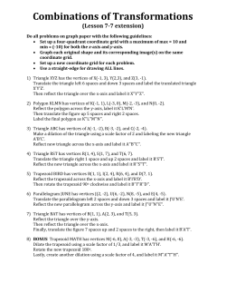 Combinations of Transformations