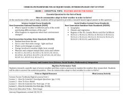 Curriculum Frameworks Grade 03