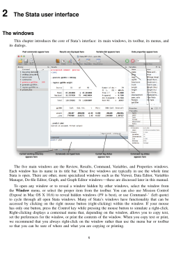 2 The Stata user interface