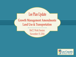 Lee Plan Amendments Update