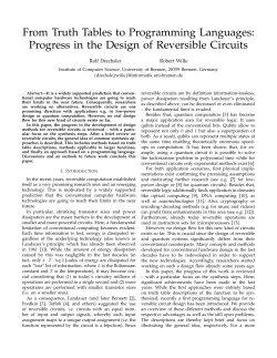 From Truth Tables to Programming Languages: Progress in the