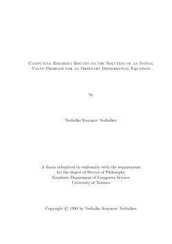 Computing Rigorous Bounds on the Solution of an Initial Value