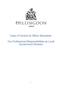 Code of conduct - London Borough of Hillingdon