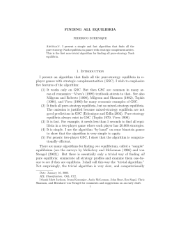 FINDING ALL EQUILIBRIA 1. Introduction I present an algorithm that