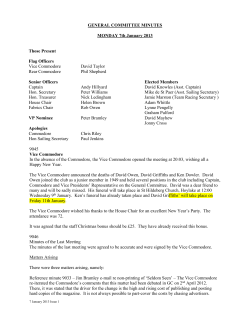 GENERAL COMMITTEE MINUTES MONDAY 7th January 2013