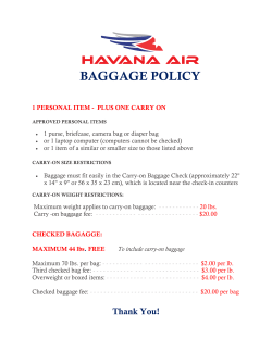 baggage policy