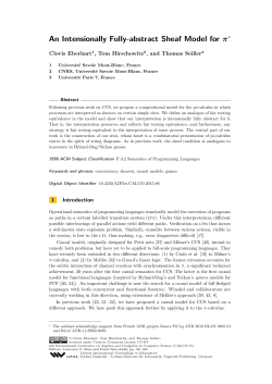 An Intensionally Fully-abstract Sheaf Model for &pi; - DROPS