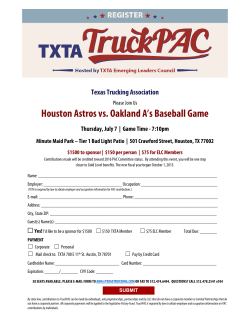 Houston Astros vs. Oakland A`s Baseball Game