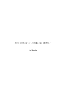 Introduction to Thompson`s group F