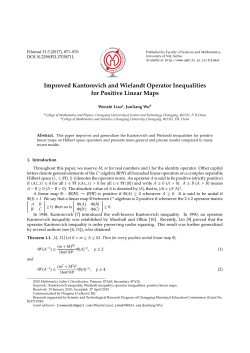 Improved Kantorovich and Wielandt Operator Inequalities - PMF-a