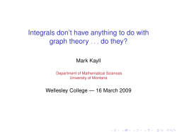 Integrals and graph theory