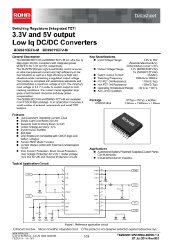 3.3V and 5V output Low Iq DC/DC Converters