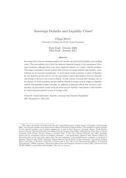Sovereign Defaults and Liquidity Crises