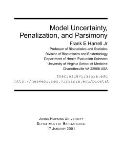 Model Uncertainty, Penalization, and Parsimony