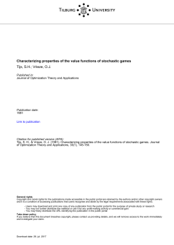 Tilburg University Characterizing properties of the value functions of