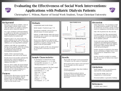 Dept of Social Work Research Poster - Harris Research