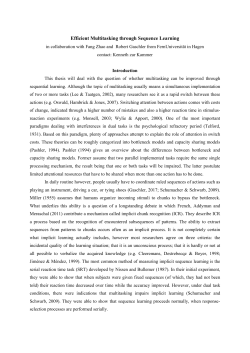 efficient multitasking through sequence learning