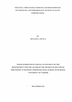 STRATEGY, FIRM CHARACTERISTICS, BUSINESS PROCESS