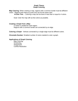 Graph Theory Graph Coloring Map Coloring: When coloring a map