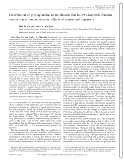 Contribution of prostaglandins to the dilation that follows isometric
