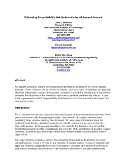 Estimating the probability distribution of a travel