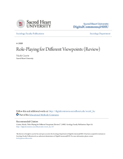 Role-Playing for Different Viewpoints (Review)