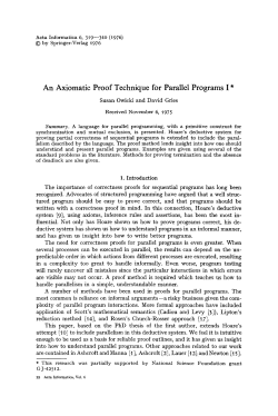An axiomatic proof technique for parallel programs I